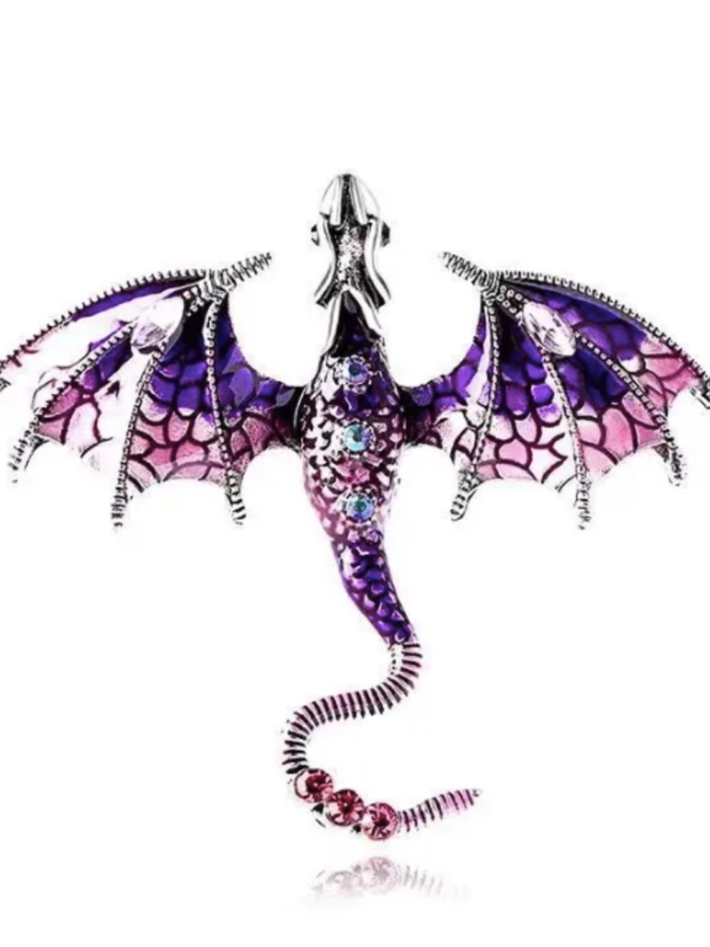 Dragon Brooch 🐉 BNIP Purple/Silver